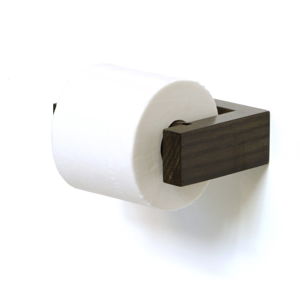 Nástenný držiak na toaletný papier z dubového dreva Wireworks Mezza Dark