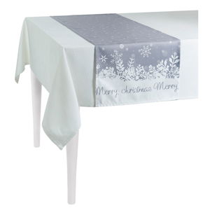 Sivý vianočný behúň na stôl Apolena Honey Christmas, 40 × 140 cm