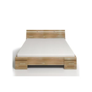 Dvojlôžková posteľ z bukového dreva s úložným priestorom Skandica Sparta Maxi, 180 × 200 cm