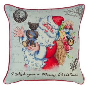 Vianočná obliečka na vankúš Mike & Co. NEW YORK Comfort Teddy, 43 × 43 cm