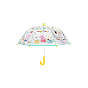 Transparentný detský dáždnik odolný proti vetru Ambiance Peppa Pig, ⌀ 64 cm