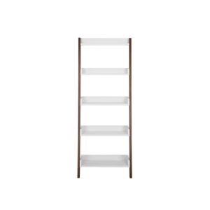 Bielo-hnedý sivý rebrík s policami Monobeli Dorian, výška 164 cm