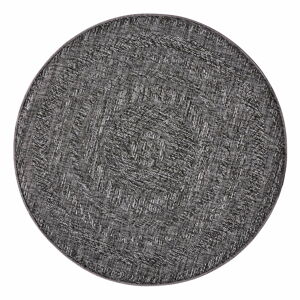 Tmavosivý vonkajší koberec NORTHRUGS Almendro, Ø 160 cm