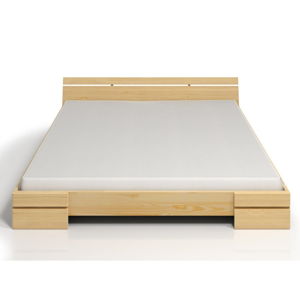 Dvojlôžková posteľ z borovicového dreva s úložným priestorom SKANDICA Sparta Maxi, 180 × 200 cm
