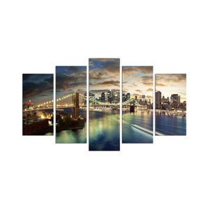 Viacdielny obraz Bridge NYC, 110 × 60 cm