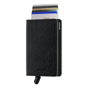 Čierna kožená peňaženka s puzdrom na karty Secrid Elegance