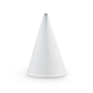 Svetlosivá kameninová dekoratívna soška Kähler Design Glazed Cone Light Grey, výška 11 cm