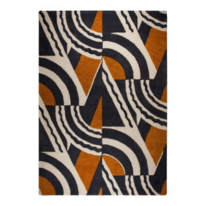 Hnedo-oranžový ručne tkaný koberec Flair Rugs Rythm Lifestyle, 120 × 170 cm