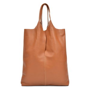 Hnedá kožená taška na nákup Isabella Rhea