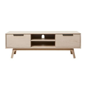 TV stolík z bieleho dubového dreva Unique Furniture Vivara