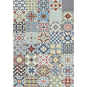 Modrý koberec Universal Azulejos, 200 × 290 cm