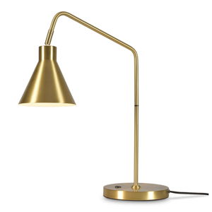Stolová lampa s kovovým tienidlom v zlatej farbe (výška 55 cm) Lyon – it's about RoMi
