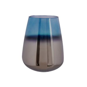 Modrá sklenená váza PT LIVING Oiled, výška 23 cm
