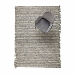 Sivý vlnený koberec Zuiver Frills, 170 x 240 cm