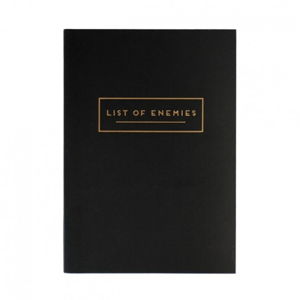 Čierny zápisník A6 Alice Scott by Portico Designs List of Enemies, 160 stránok