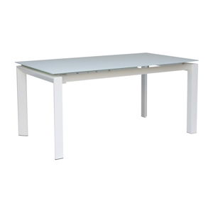Biely rozkladací jedálenský stôl sømcasa Selena, 160 × 90 cm
