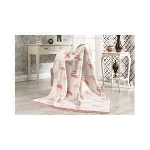 Bavlnená deka Aksu Flamingo, 152 × 127 cm