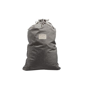 Látkový vak na bielizeň s prímesou ľanu Linen Couture Bag Cool Grey, výška 75 cm