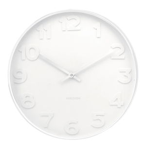Biele hodiny Karlsson Dentist, Ø 51 cm