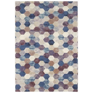 Modro-fialový koberec Elle Decor Arty Manosque, 120 × 170 cm