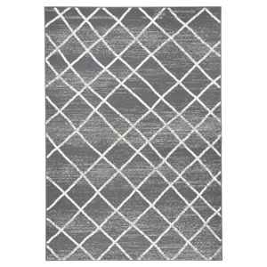 Tmavosivý koberec Zala Living Rhombe, 140 × 200 cm