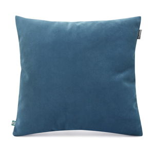 Modrá obliečka na vankúš so zamatovým povrchom Mumla Velvet, 45 x 45 cm