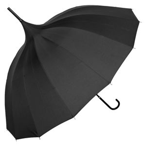 Čierny tyčový dáždnik Bebeig, ⌀ 90 cm