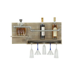 Nástenný držiak na fľašky a poháre Mauro Ferretti Pipe Bar, 30 × 70 cm