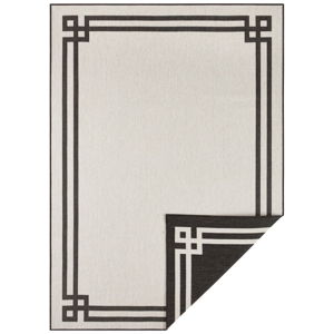 Čierno-krémový vonkajší koberec NORTHRUGS Manito, 80 x 150 cm