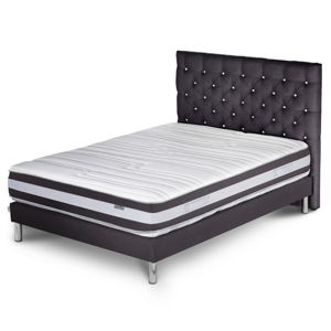 Tmavosivá posteľ s matracom Stella Cadente Maison Mars Forme, 140 × 200 cm