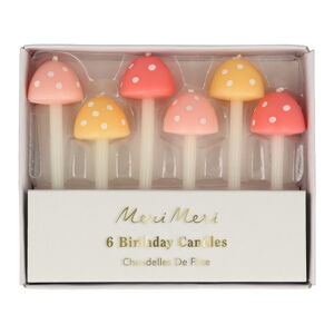 Tortové sviečky v súprave 6 ks Mushroom – Meri Meri