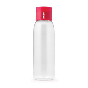 Ružová fľaša s počítadlom Joseph Joseph Dot, 600 ml