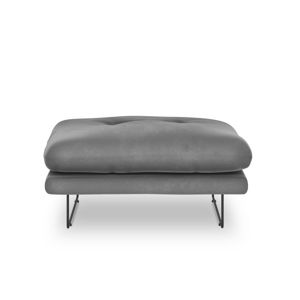 Sivý puf so zamatovým poťahom Windsor & Co Sofas Gravity