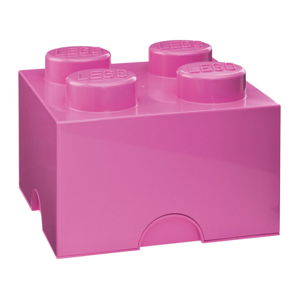 Ružový úložný box štvorec LEGO®