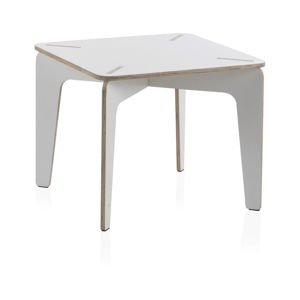 Biely detský stôl z preglejky Geese Piper, 60 x 60 cm