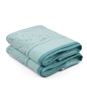 Sada 2 mentolovozelených bavlnených ručníku Sultan, 50 × 90 cm