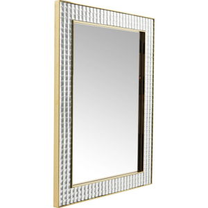 Nástenné zrkadlo Kare Design Crystals Gold, 120 × 80cm