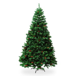 Umelá vianočná borovica so šiškami, výška 2,1 m