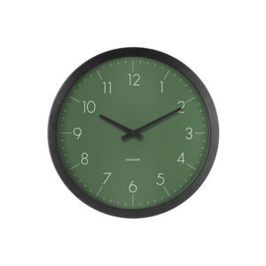Zelené nástenné hodiny z jedlového dreva Karlsson Dainty