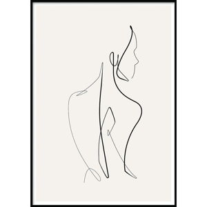 Nástenný obraz SKETCHLINE/NAKED, 50 x 70 cm