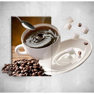 Nástenný 3D obraz Mosticx Coffee Time, 40 × 60 cm