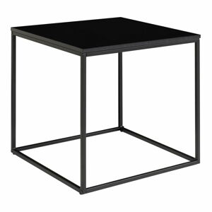 Čierny odkladací stolík s oceľovým rámom House Nordic Vita, 45 x 45 cm