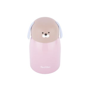 Ružová antikoro termofľaša Tantitoni Cute Doggy, 280 ml