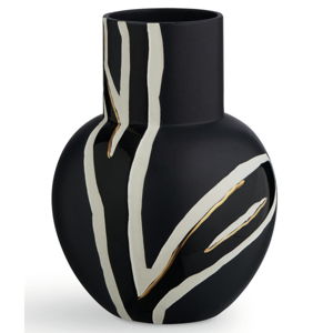 Tmavomodrá kameninová váza Kähler Design Fiora