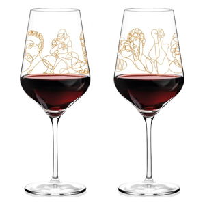 Súprava 2 pohárov na červené víno z krištáľového skla Ritzenhoff Mythology, 600 ml
