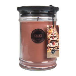 Sviečka s vôňou v sklenenej dóze s vôňou hrušky a škorice Bridgewater candle Company Gathering, doba horenia 140 - 160 hodín