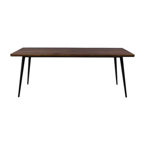 Jedálenský stôl s čiernymi oceľovými nohami Dutchbone Alagon Land, 200 x 90 cm