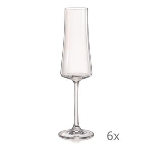 Súprava 6 pohárov na šampanské Crystalex Xtra, 210 ml