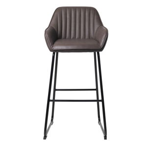 Kávovohnedá čalúnená barová stolička Unique Furniture Brooks