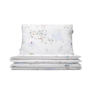 Detské bavlnené posteľné obliečky Mumla Maps, 90 × 120 cm